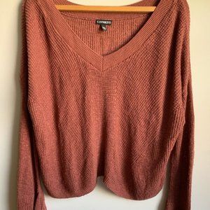 Express Pullover V Neck Bell Sleeve Sweater